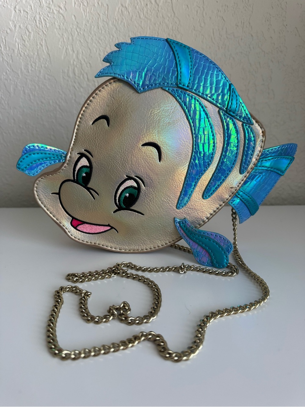 Danielle Nicole Flounder The Little Mermaid Holographic Crossbody Bag